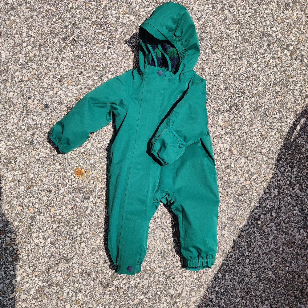 Baby's teal waterproof lined snowsuit - Picture 12 of 14